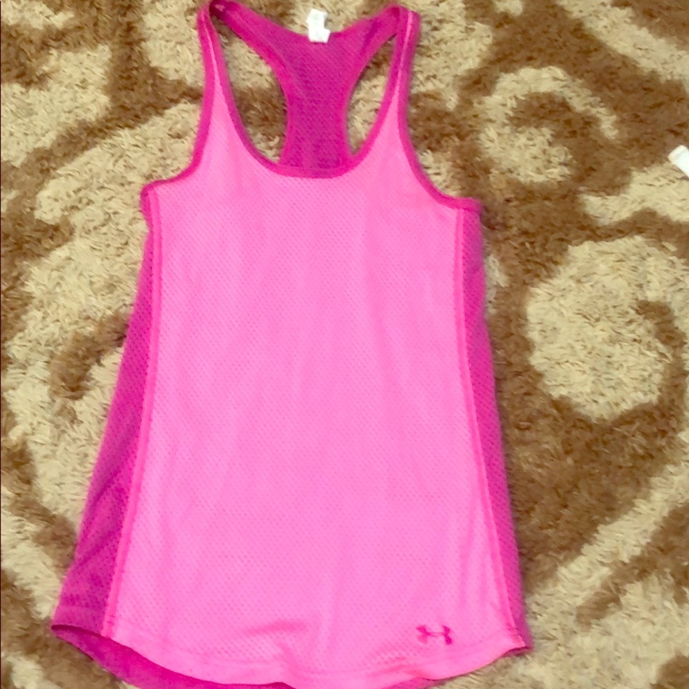 Under Armour Bright Pink Mesh Tank